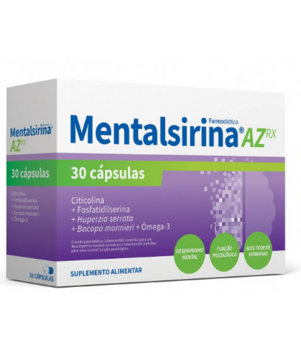 Mentalsirina® AZ Rx - 30 Cápsulas - Farmodietica